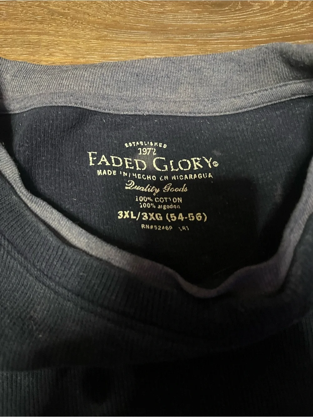 Faded Glory Men's Crewneck Sweater - Black with Gray Trim